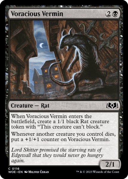 画像1: 【ENG】大食の害獣/Voracious Vermin[MTG_WOE_0116_C] (1)