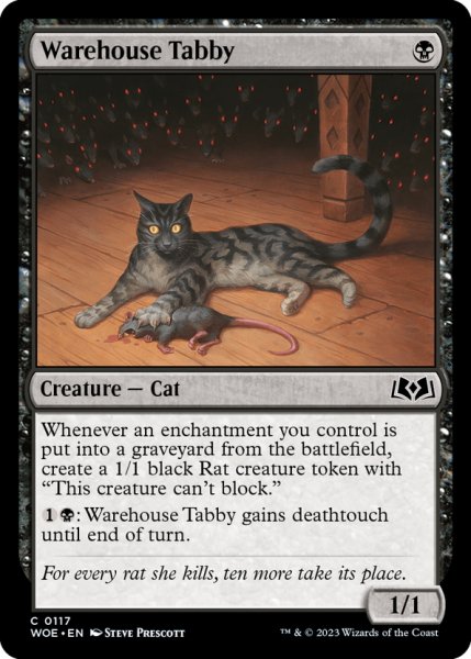 画像1: 【ENG】倉庫の虎猫/Warehouse Tabby[MTG_WOE_0117_C] (1)