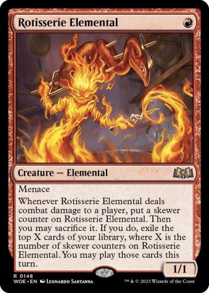 画像1: 【ENG】ロティサリーの精/Rotisserie Elemental[MTG_WOE_0148_R] (1)