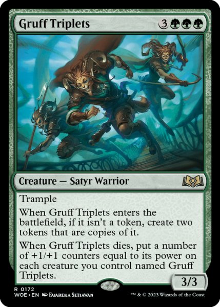 画像1: 【ENG】荒々しい三つ子/Gruff Triplets[MTG_WOE_0172_R] (1)