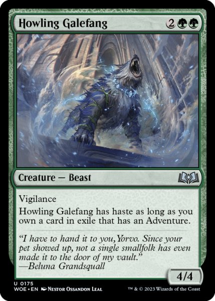 画像1: 【ENG】吼えたける突風牙/Howling Galefang[MTG_WOE_0175_U] (1)