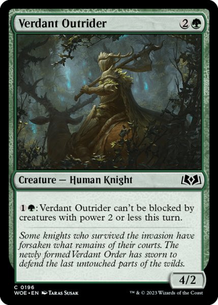 画像1: 【ENG】新緑の偵騎/Verdant Outrider[MTG_WOE_0196_C] (1)