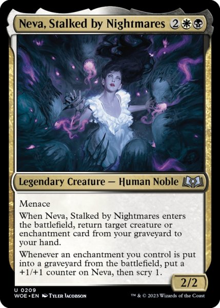 画像1: 【ENG】悪夢に追われる者、ネヴァ/Neva, Stalked by Nightmares[MTG_WOE_0209_U] (1)