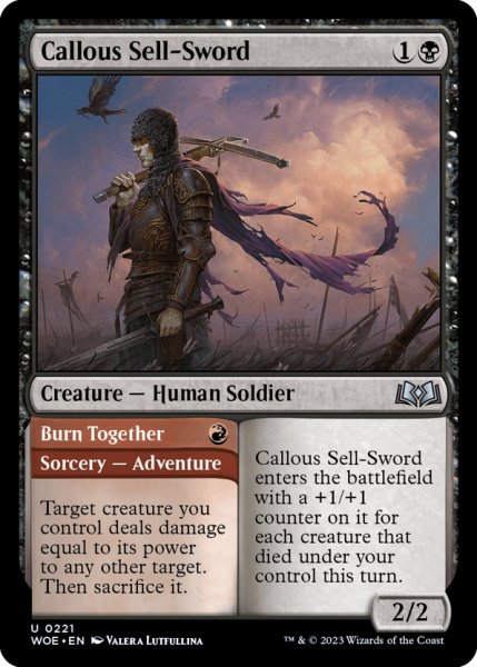 画像1: 【ENG】無感情の売剣/Callous Sell-Sword[MTG_WOE_0221_U] (1)