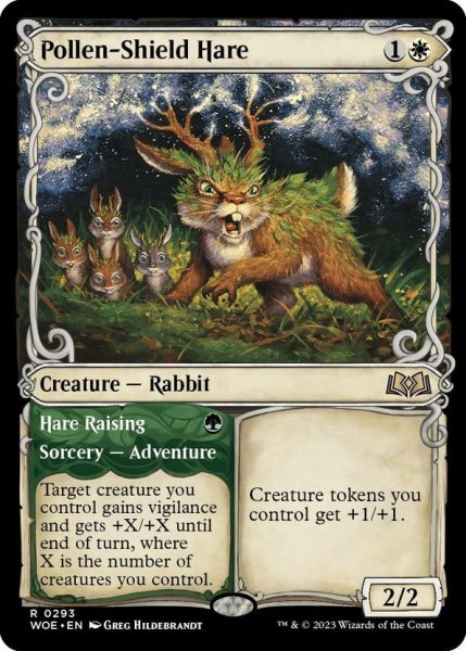 画像1: 【ENG】花粉盾の兎/Pollen-Shield Hare[MTG_WOE_0293_R] (1)