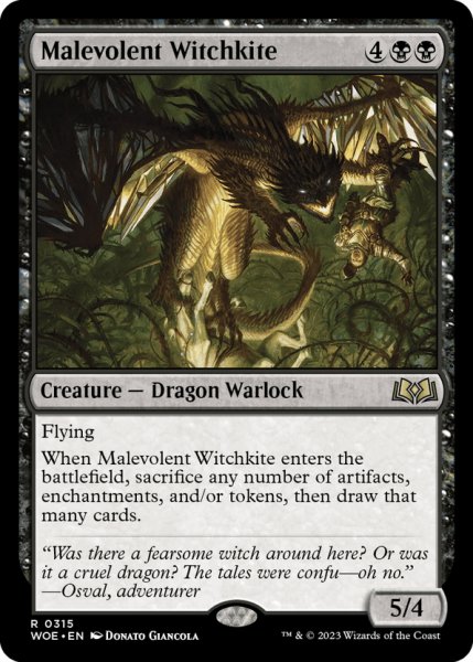 画像1: 【ENG】邪悪なウィッチカイト/Malevolent Witchkite[MTG_WOE_0315_R] (1)