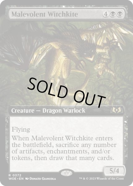 画像1: 【ENG】邪悪なウィッチカイト/Malevolent Witchkite[MTG_WOE_0372_R] (1)