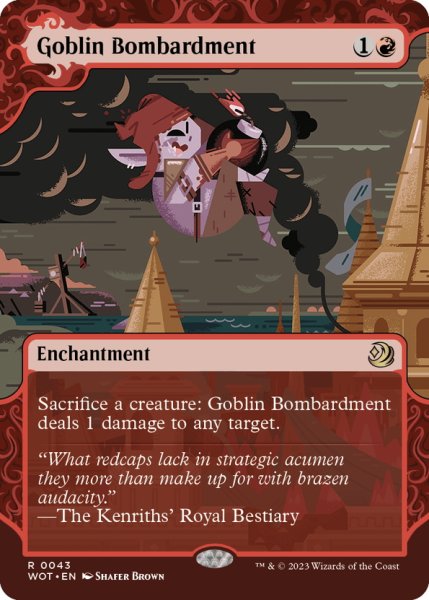 画像1: 【ENG】ゴブリンの砲撃/Goblin Bombardment[MTG_WOT_0043_R] (1)