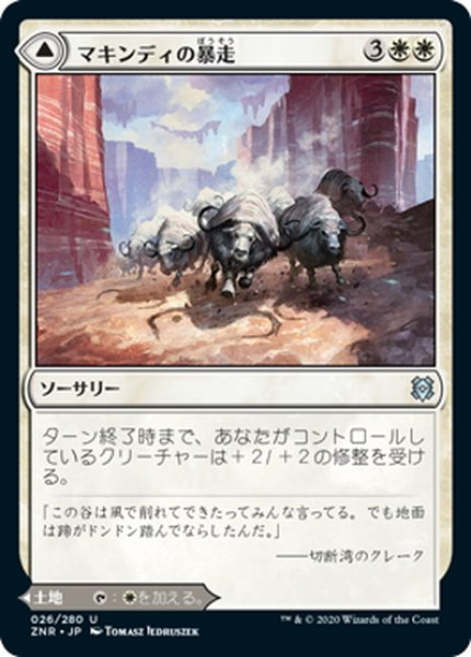 画像1: 【JPN】マキンディの暴走/マキンディの台地/Makindi Stampede/Makindi Mesas[MTG_ZNR_026U] (1)