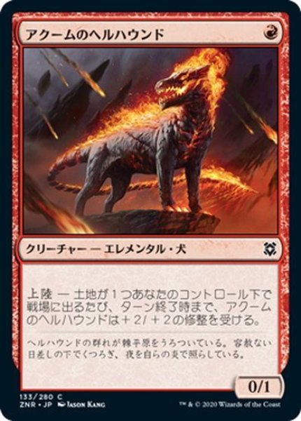 画像1: 【JPN】アクームのヘルハウンド/Akoum Hellhound[MTG_ZNR_133C] (1)