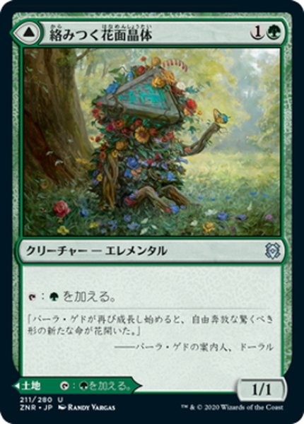 画像1: 【JPN】絡みつく花面晶体/絡み谷/Tangled Florahedron/Tangled Vale[MTG_ZNR_211U] (1)