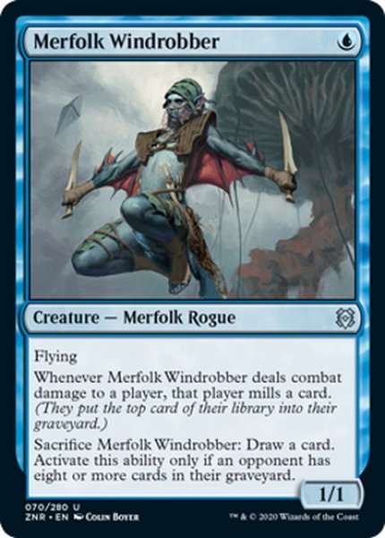 画像1: 【ENG】マーフォークの風泥棒/Merfolk Windrobber[MTG_ZNR_070U] (1)