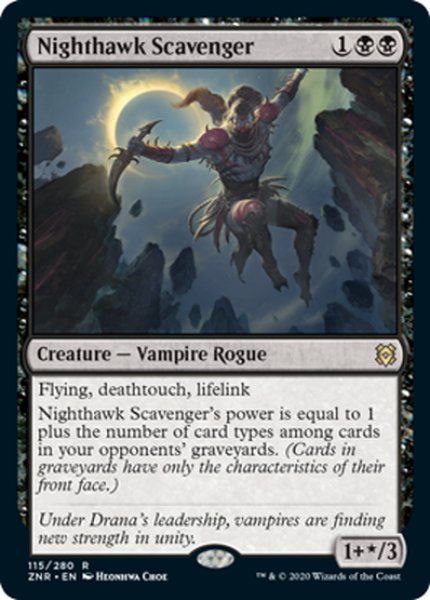 画像1: 【ENG】★Foil★夜鷲のあさり屋/Nighthawk Scavenger[MTG_ZNR_115R] (1)