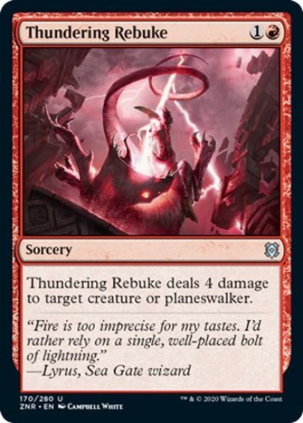 画像1: 【ENG】轟く叱責/Thundering Rebuke[MTG_ZNR_170U] (1)