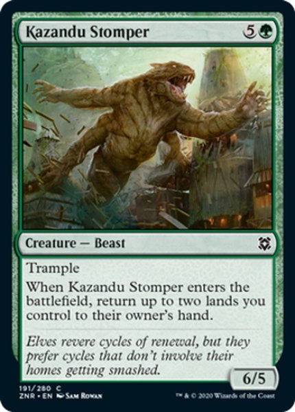 画像1: 【ENG】カザンドゥの踏みつけ/Kazandu Stomper[MTG_ZNR_191C] (1)