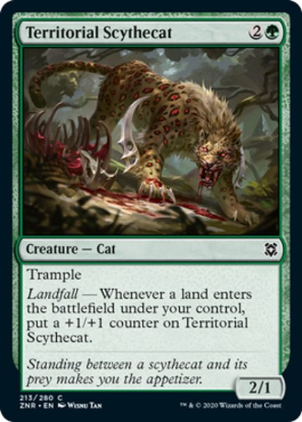 画像1: 【ENG】縄張り持ちの大鎌猫/Territorial Scythecat[MTG_ZNR_213C] (1)