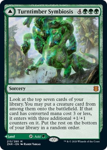 画像1: 【ENG】★Foil★変わり樹の共生/うねる森、変わり樹/Turntimber Symbiosis/Turntimber, Serpentine Wood[MTG_ZNR_215M] (1)