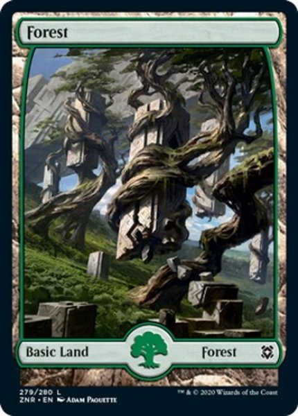 画像1: 【ENG】★Foil★森/Forest[MTG_ZNR_279L] (1)