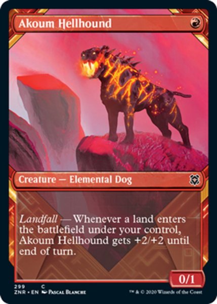 画像1: 【ENG】アクームのヘルハウンド/Akoum Hellhound[MTG_ZNR_299C] (1)